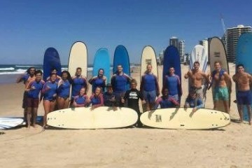 Team Building Surfing Lesson at Surfers Paradise Australia